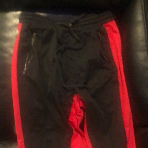 Ninth hall large black joggers with red stripe - Picture 2 of 4